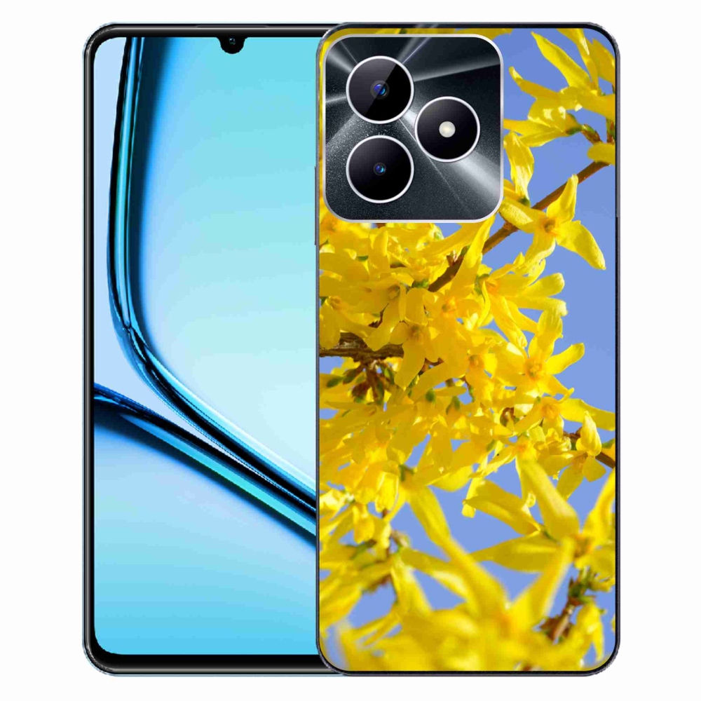 Gél borító mmCase a Realme Note 50 készülékhez - sárga virágok
