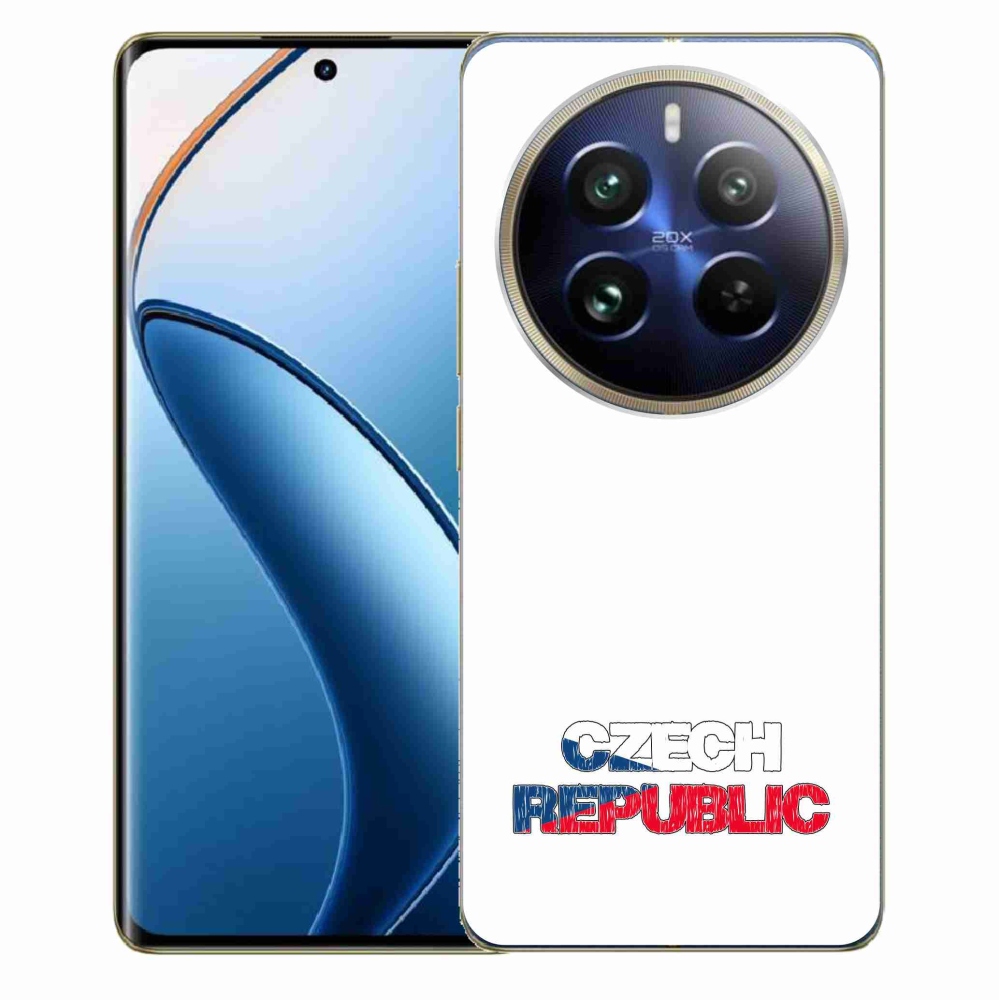 Gél borítás mmCase a Realme 12 Pro 5G/12 Pro+ 5G - Csehország fehér háttérrel