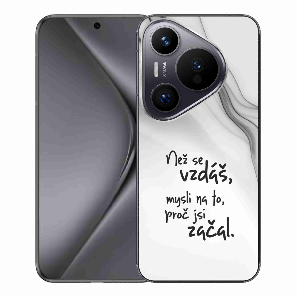 Gél borító mmCase a Huawei Pura 70 Pro készülékhez - idézet 2 fehér háttér