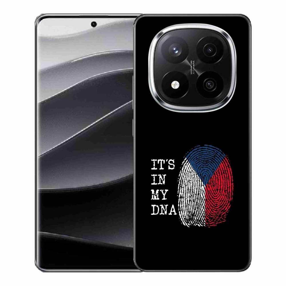 Gél borítás mmCase a Xiaomi Redmi Note 14 Pro+ 5G - zászlós ujjlenyomat fekete háttérrel