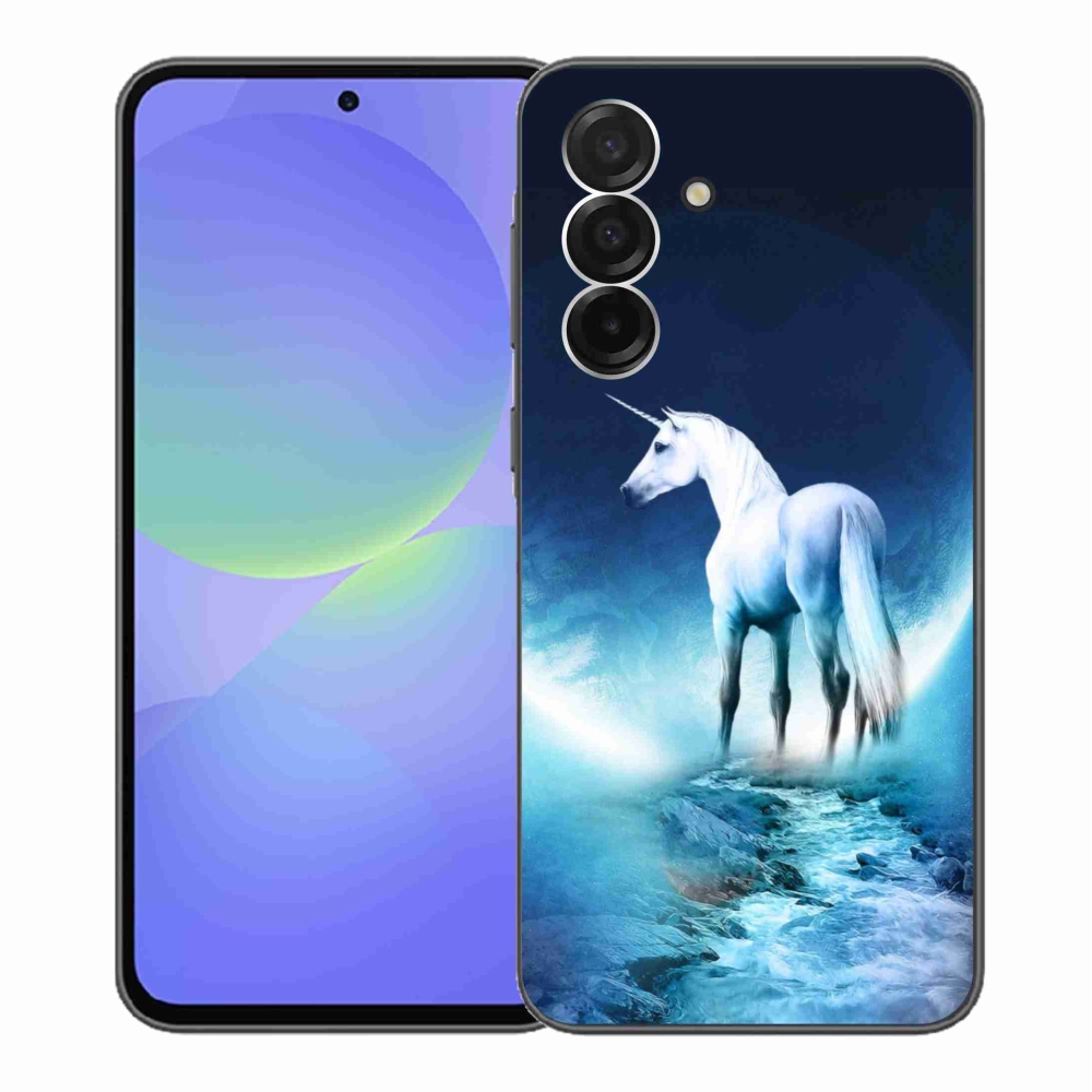 Gél védőhuzat mmCase Samsung Galaxy A36 5G - fehér egyszarvúhoz