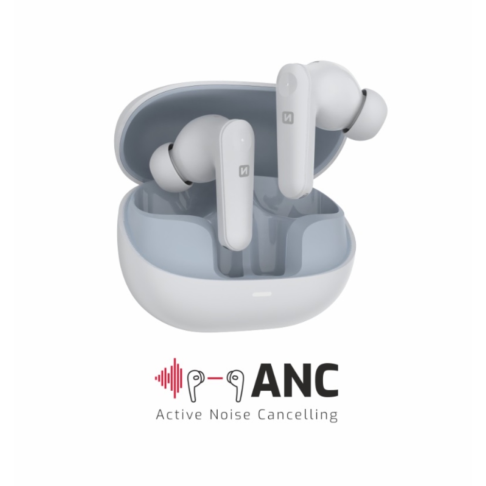 Swissten bluetooth fejhallgató ANC Focus - fehér