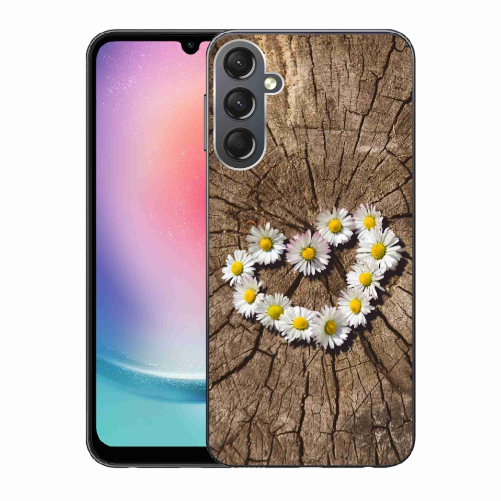 Zselés borítás mmCase Samsung Galaxy A24 készülékhez - százszorszépek szíve