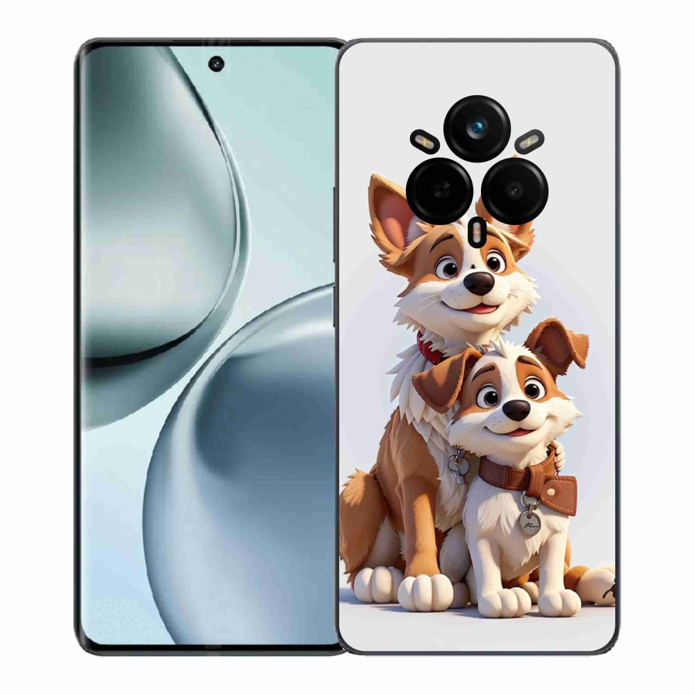 Gél borítás mmCase a Realme 14 Pro 5G-n - kutyák rajzolása