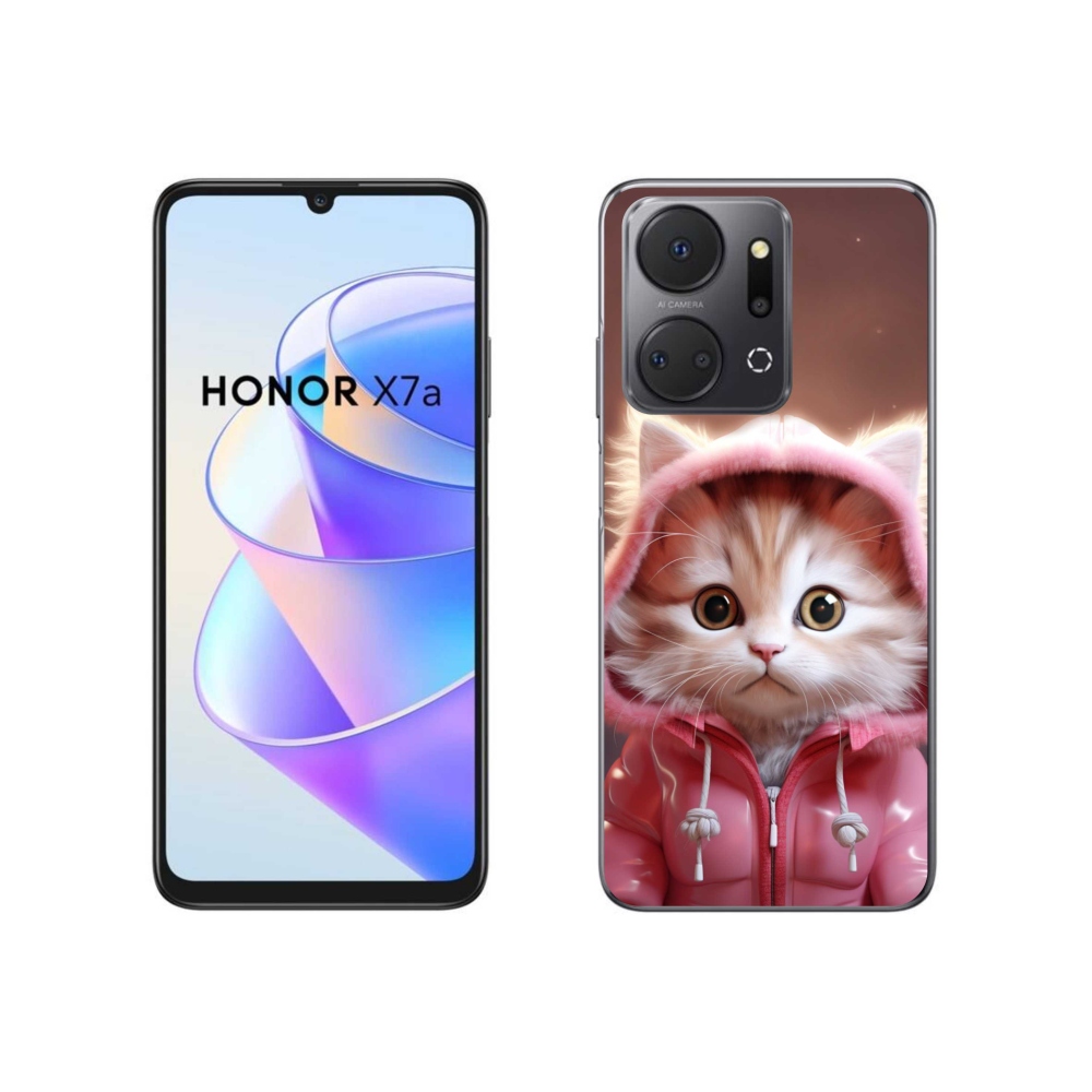 Gél borítás mmCase a Honor X7a számára - aranyos cica 3