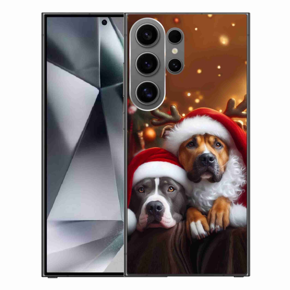 Gél borítás mmCase Samsung Galaxy S24 Ultra - Karácsonyi kutyák
