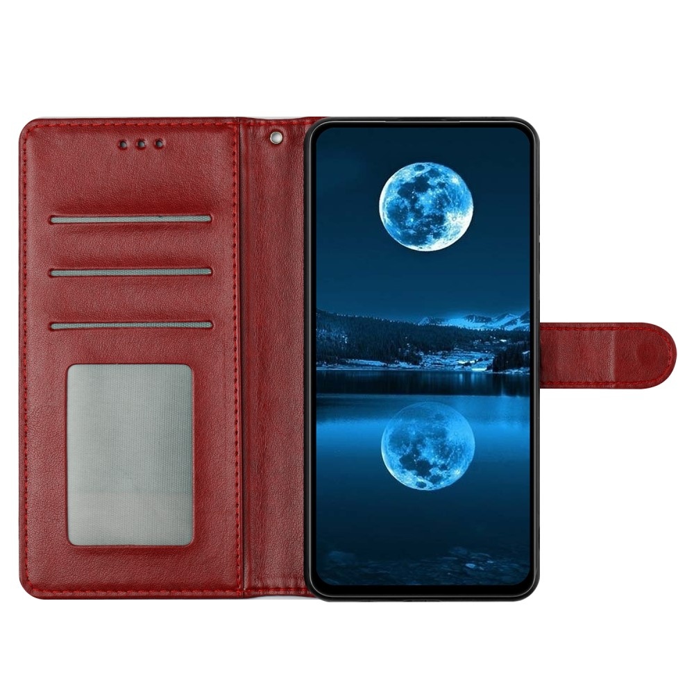 Vérrögök könyv tok Samsung Galaxy S25-hez - piros