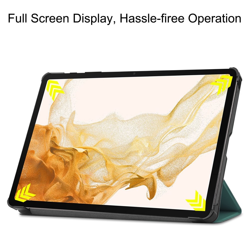 Ügyes záró tok Samsung Galaxy Tab S9+/Tab S10+ - zöld színben