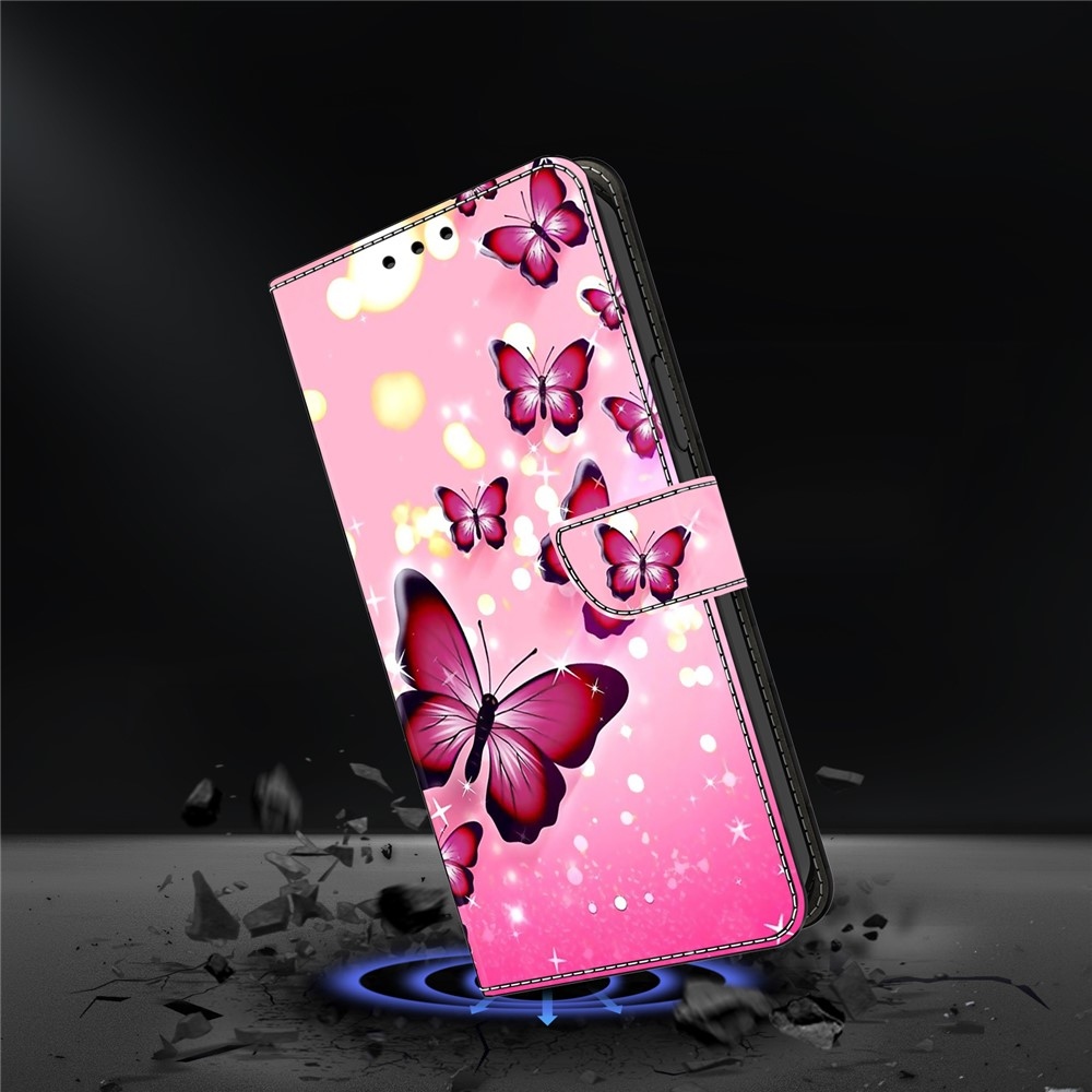 Firmly book tok Samsung Galaxy A17 5G/A26 5G - rózsaszín pillangókhoz