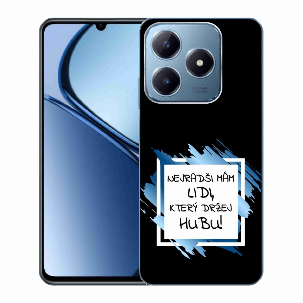 Gél borító mmCase a Realme C63 készülékhez - vicces szöveg 7 fehér és fekete háttérrel