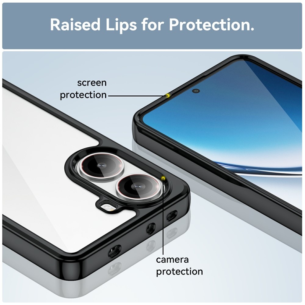 Gél tok fix hátlappal a Xiaomi Poco X7 Pro 5G készülékhez - fekete