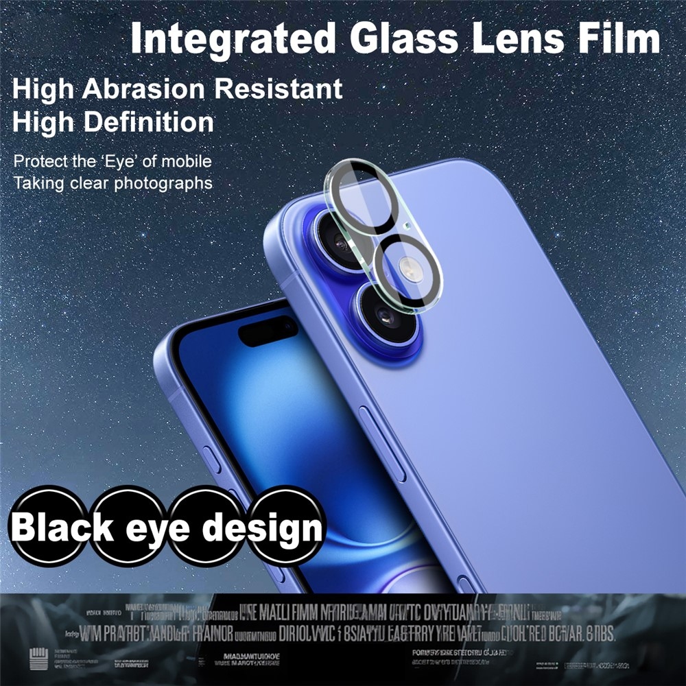 IMK kamera lencse üveg iPhone 17-hez - fekete gyűrűk