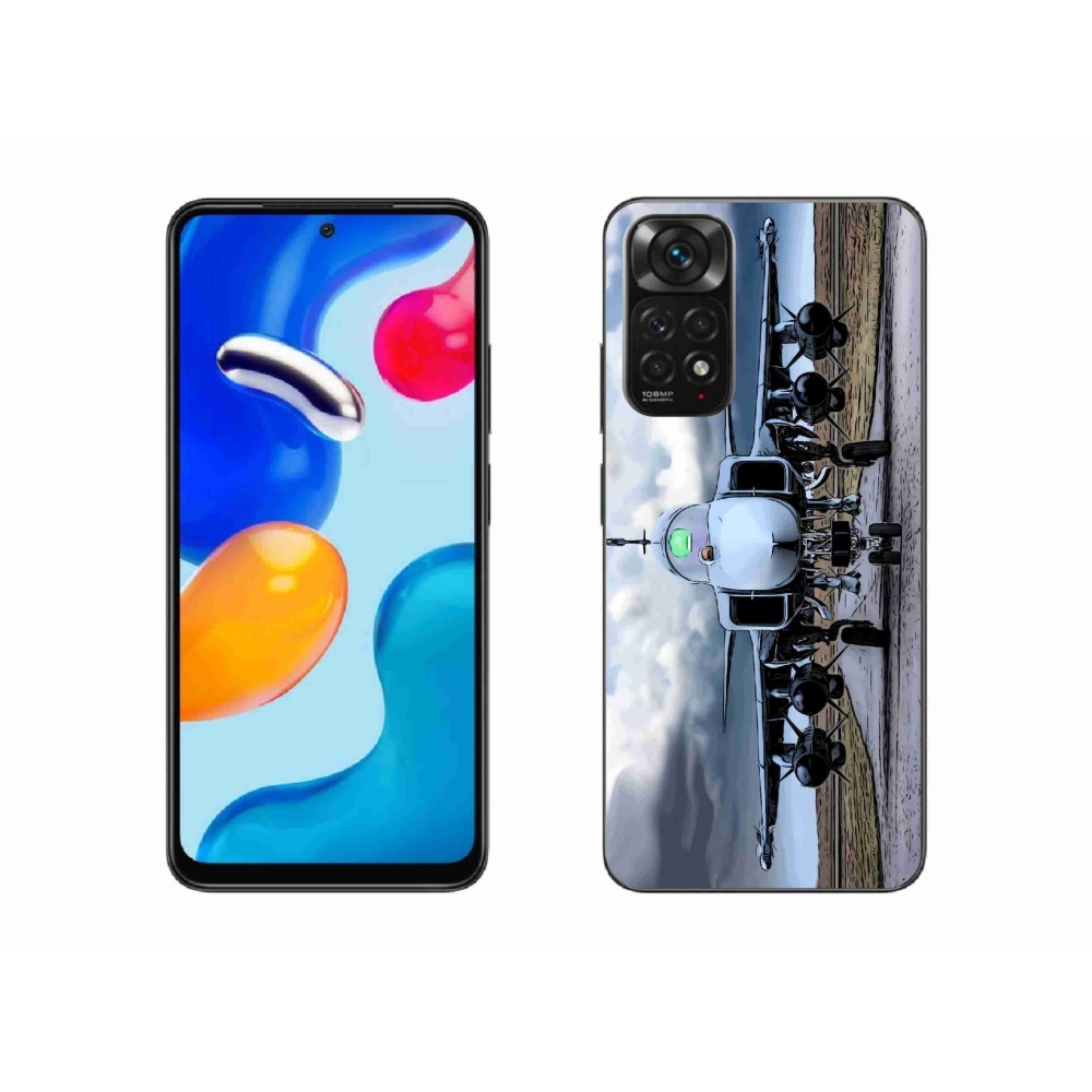 Gél borítás mmCase a Xiaomi Redmi Note 11 4G-hez - katonai repülőgépekhez