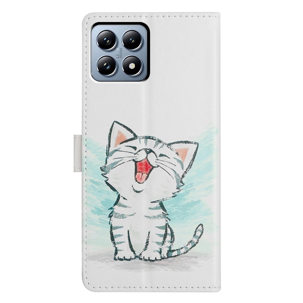 Biztonságos könyv tok a Xiaomi 15T Pro-hoz - rajzfilm cica