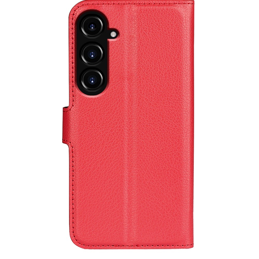 Litchi könyv tok Samsung Galaxy S23 FE készülékhez - piros