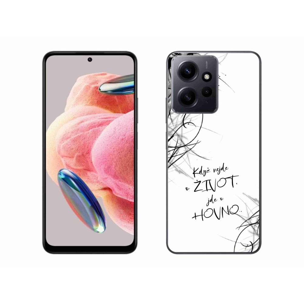 Gél borító mmCase a Xiaomi Redmi Note 12 4G-hez - vicces szöveg 16 fehér háttérrel