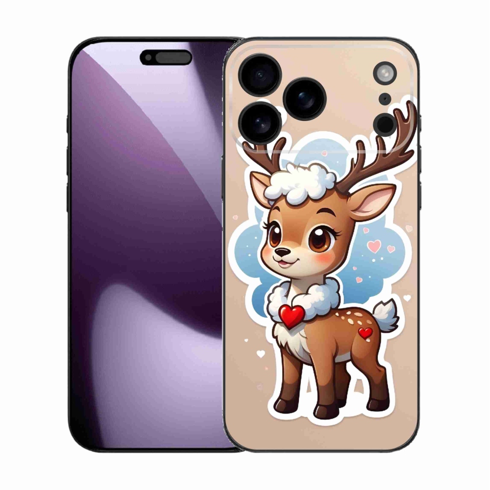 Zselés borítás mmCase iPhone 17 Pro Max készülékhez - rajzfilm rénszarvas