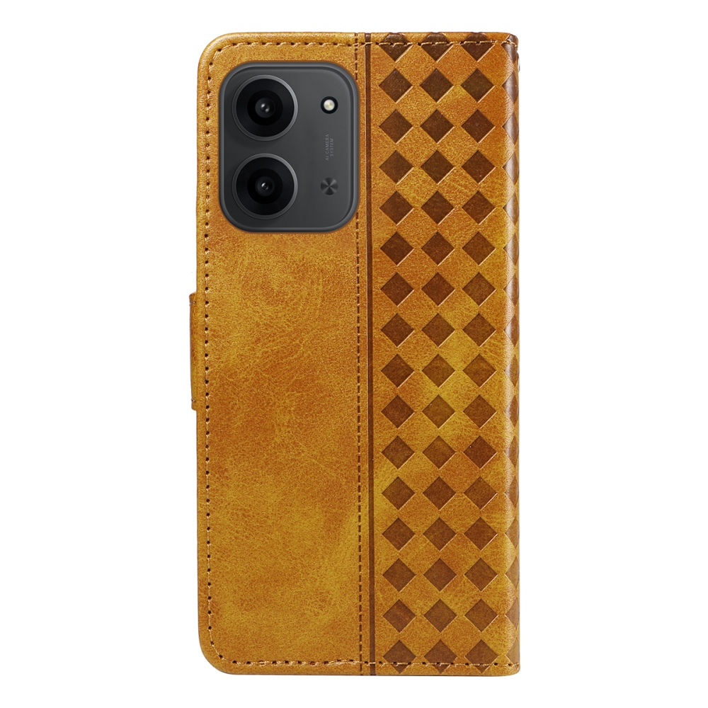 Rácsos könyvtáska Xiaomi Redmi 15C 4G/5G (173mm) - sárga