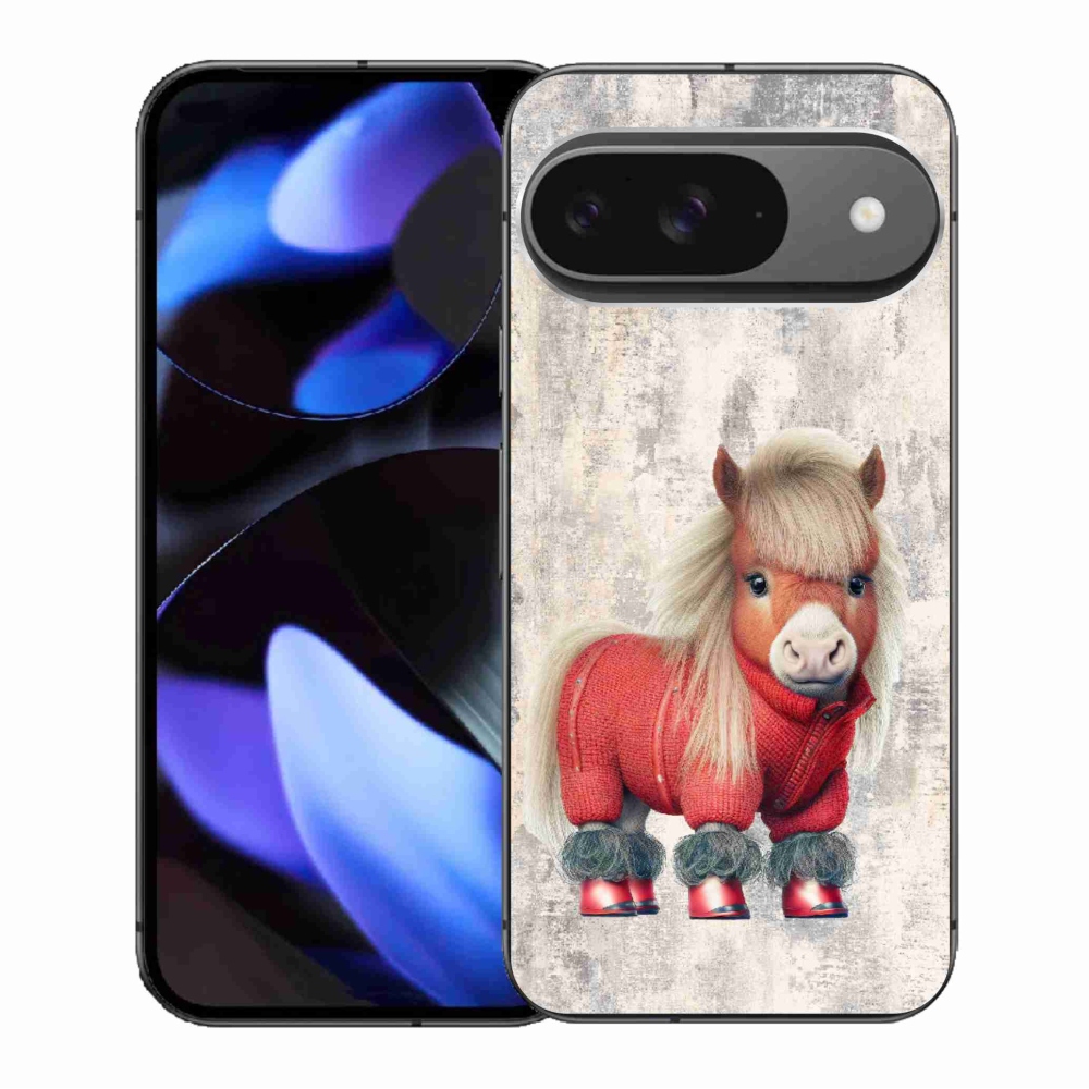 Zselés borítás mmCase a Google Pixel 9/9 Pro számára - póni pulóverben