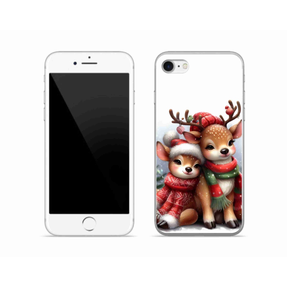 Zselés borítás mmCase iPhone SE (2022) - karácsonyi rénszarvas