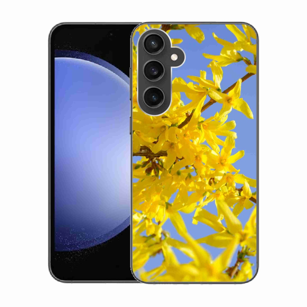 Gél borítás mmCase Samsung Galaxy S23 FE készülékhez - sárga virágok