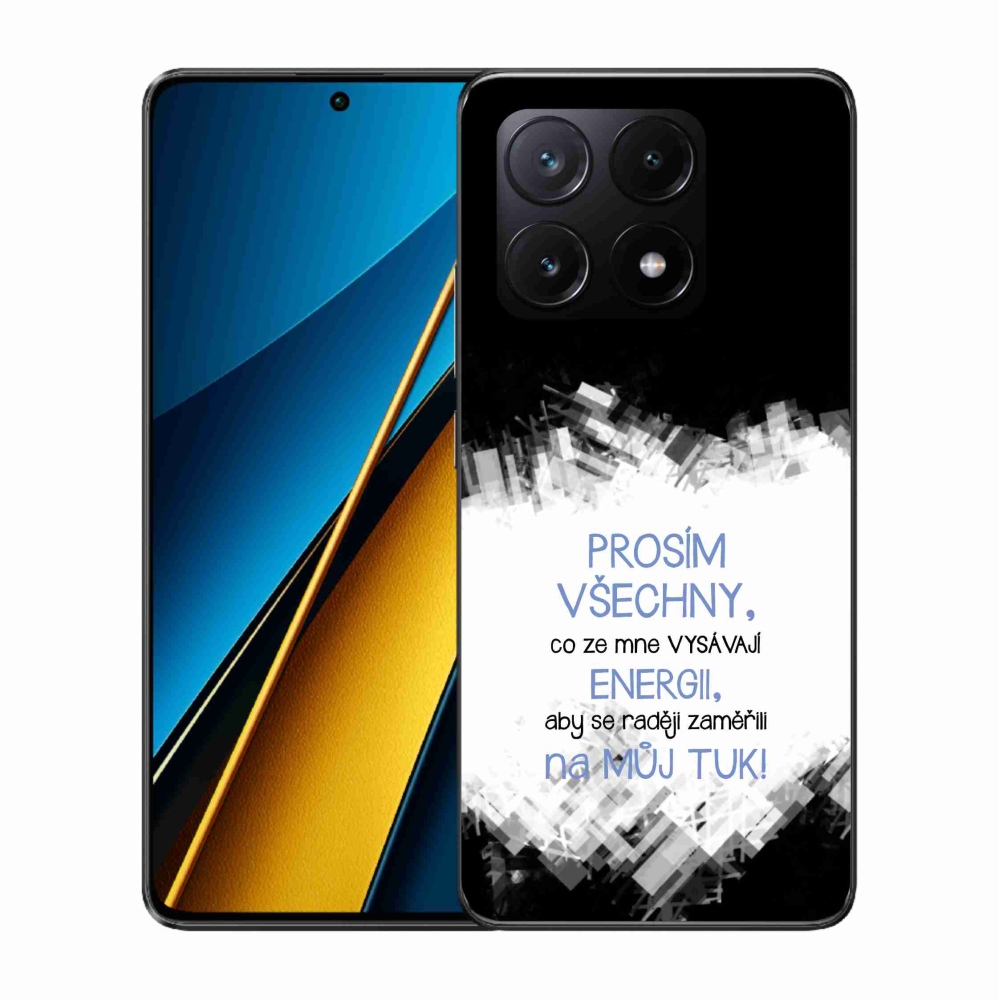 Gél borító mmCase a Xiaomi Poco X6 Pro 5G-hez - vicces szöveg 1 kék