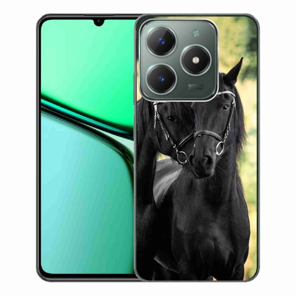 Gél borítás mmCase a Realme C61 készülékhez - két fekete ló