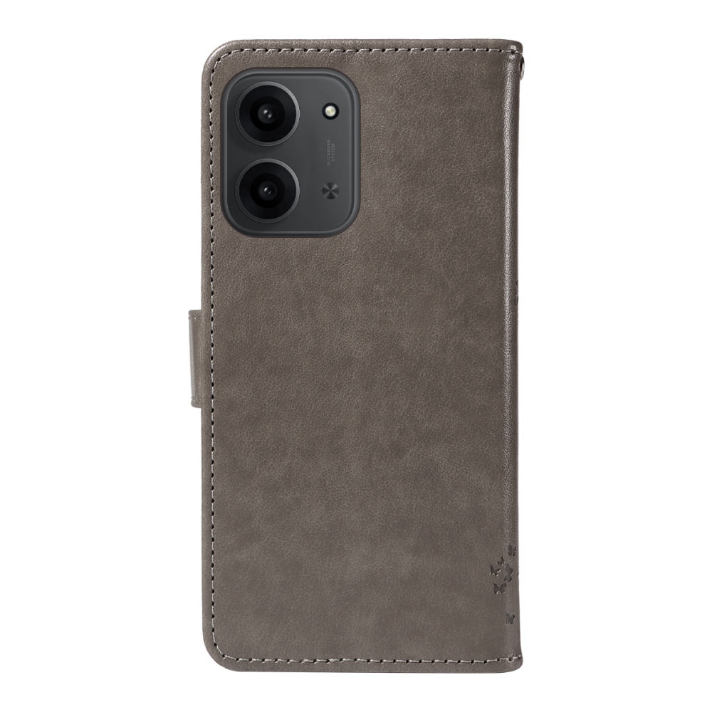 Fák könyv tok Xiaomi Redmi 15C 4G/5G (173mm) - szürke