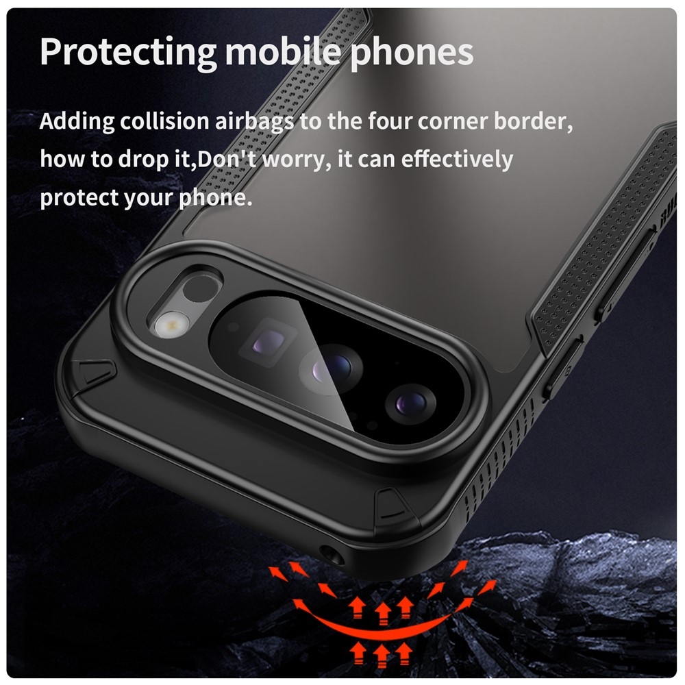 Fagyasztott tartós borítás a Google Pixel 10 Pro/Pixel 10 készülékhez - fekete