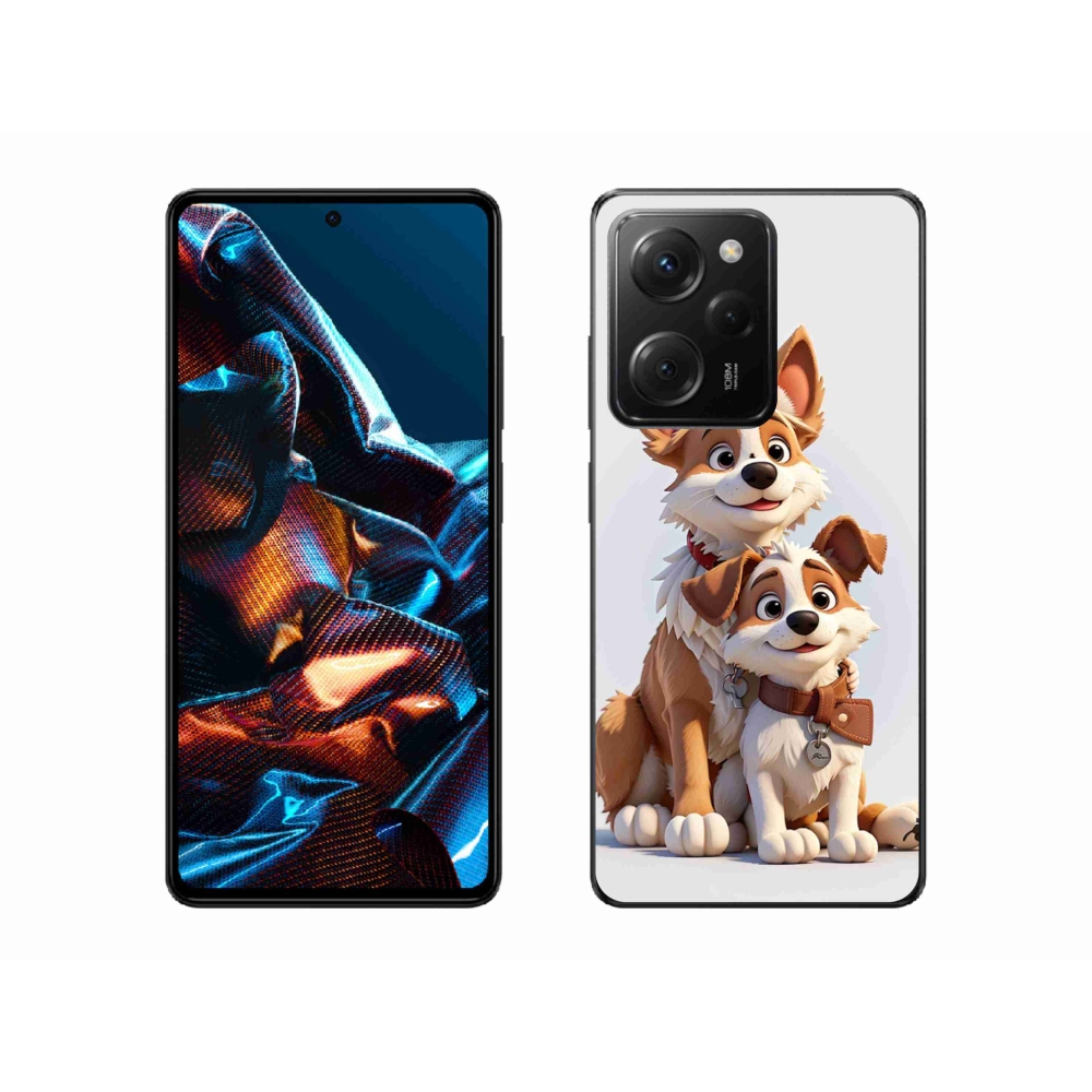Gél borító mmCase a Xiaomi Poco X5 Pro 5G számára - rajzoló kutyák