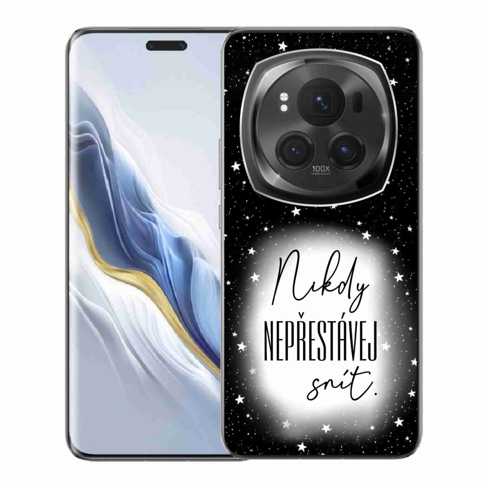 Gél borítás mmCase a Honor Magic 6 Pro 5G készülékhez - Idézet 1 fehér és fekete háttérrel