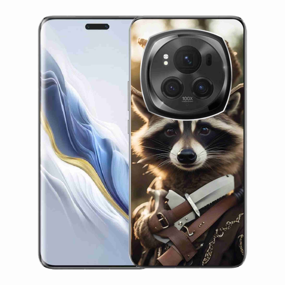 Zselés borítás mmCase a Honor Magic 6 Pro 5G számára - mosómedve egyenruhában