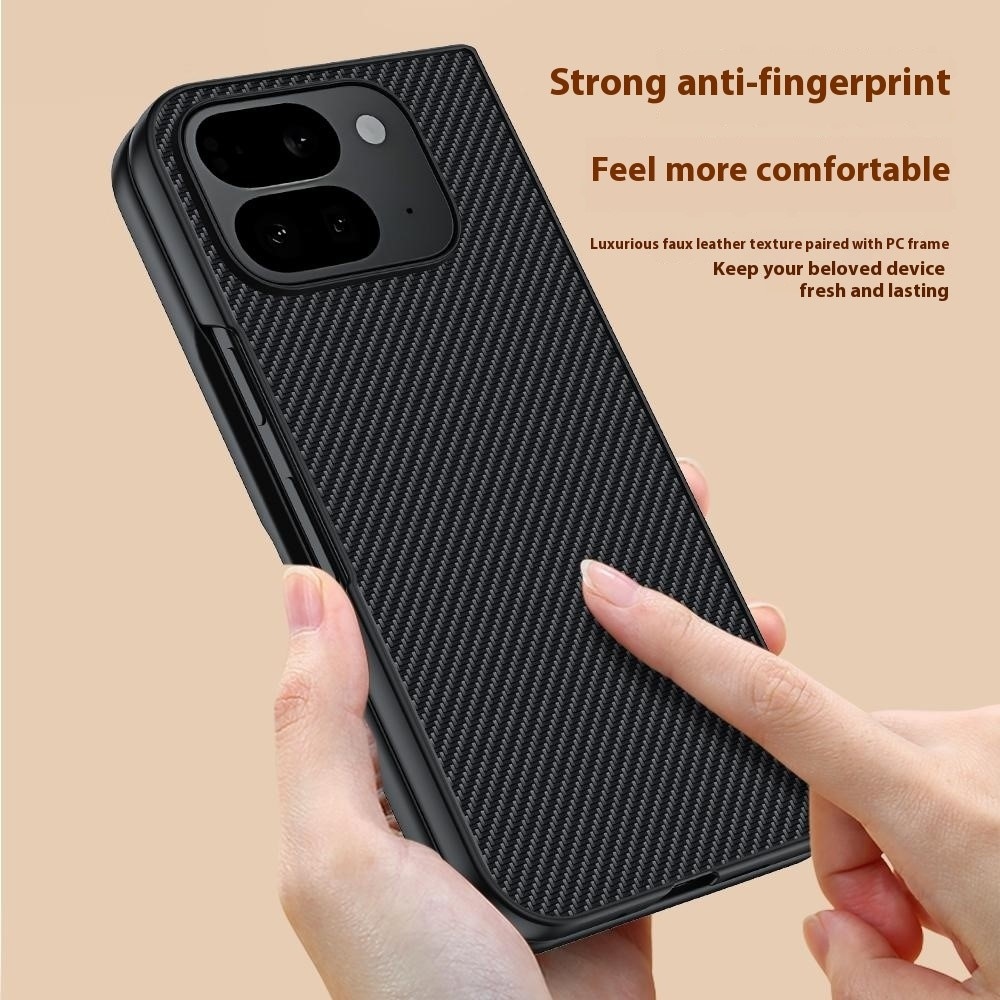 Carbone műanyag borítás Google Pixel 10 Pro Foldhoz - fekete