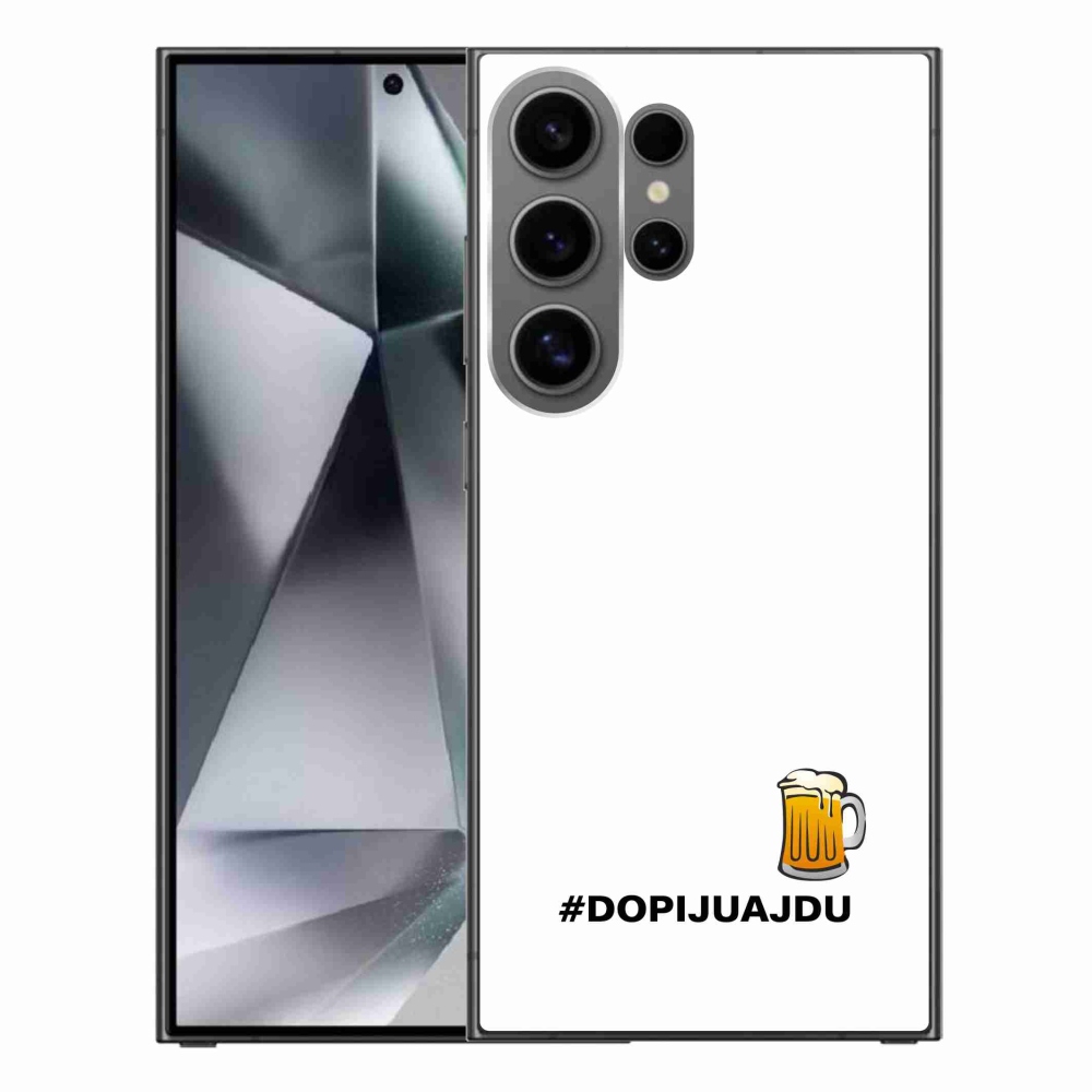 Gél borítás mmCase Samsung Galaxy S24 Ultra - sör motívum 1 fehér háttér