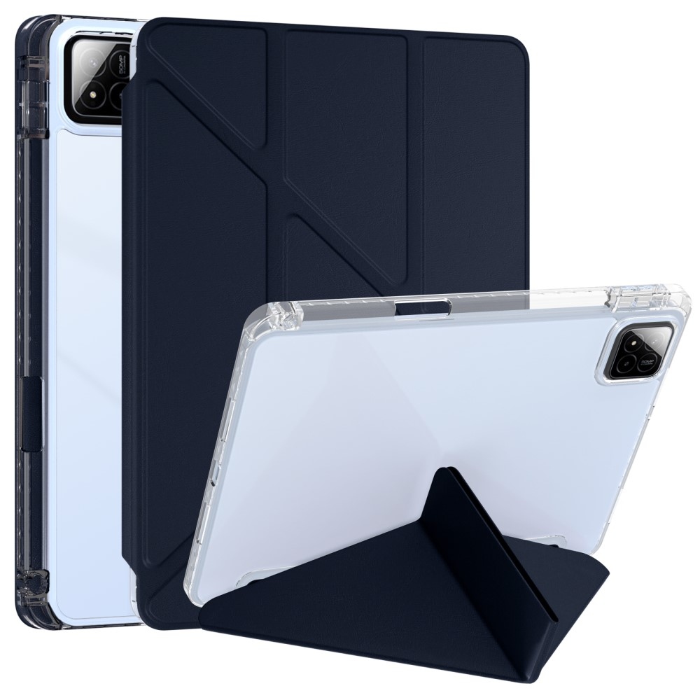 Origami intelligens pozicionáló tok Xiaomi Pad 7/7 Pro táblagéphez - sötétkék