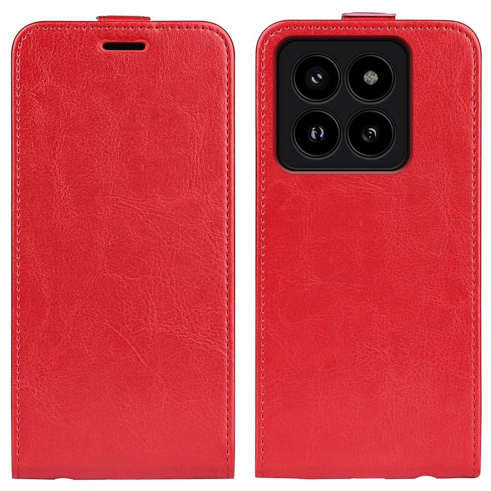 Függőleges könyvtáska Xiaomi 14 Pro-hoz - piros