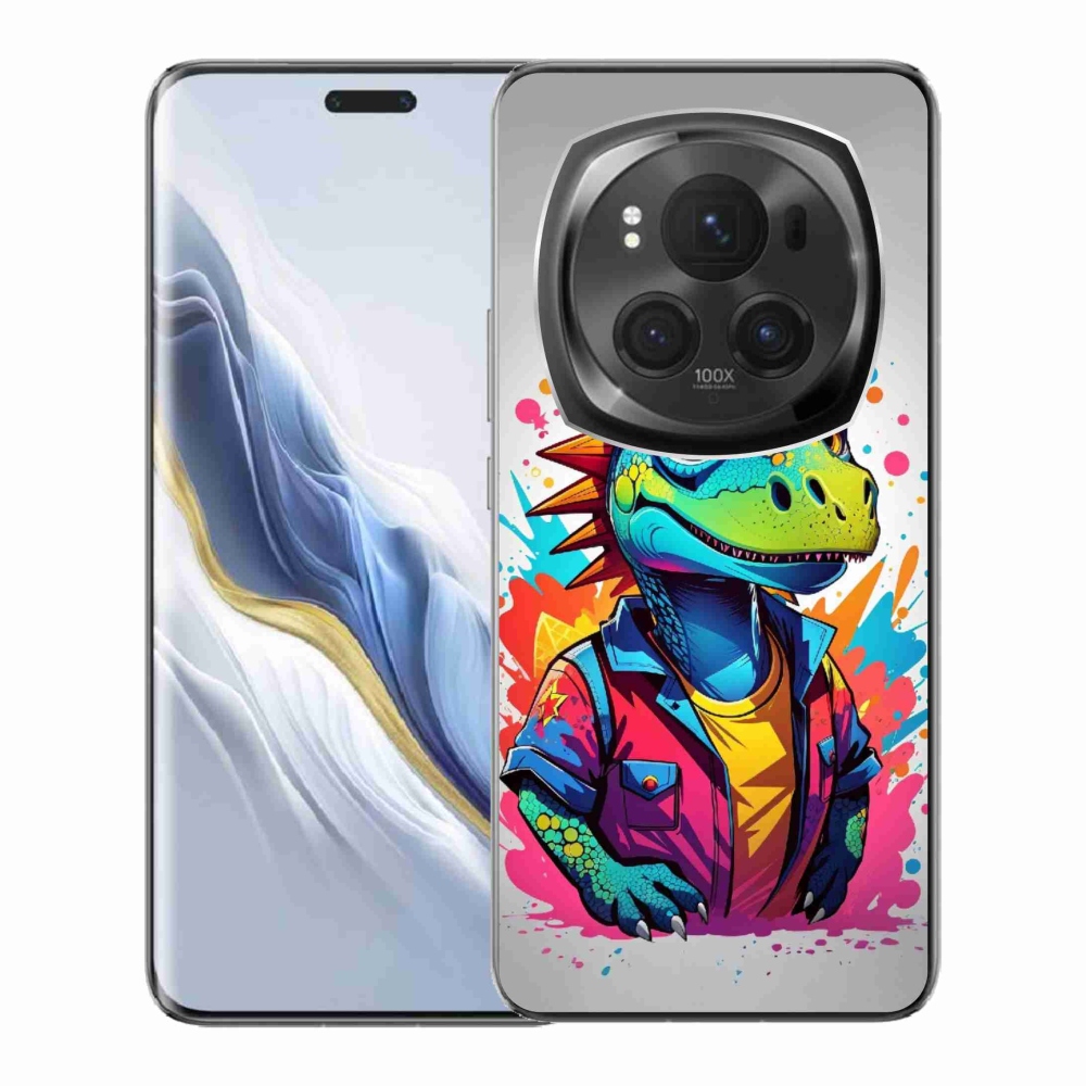 Zselés borítás mmCase a Honor Magic 6 Pro 5G készülékhez - színes dinoszaurusz
