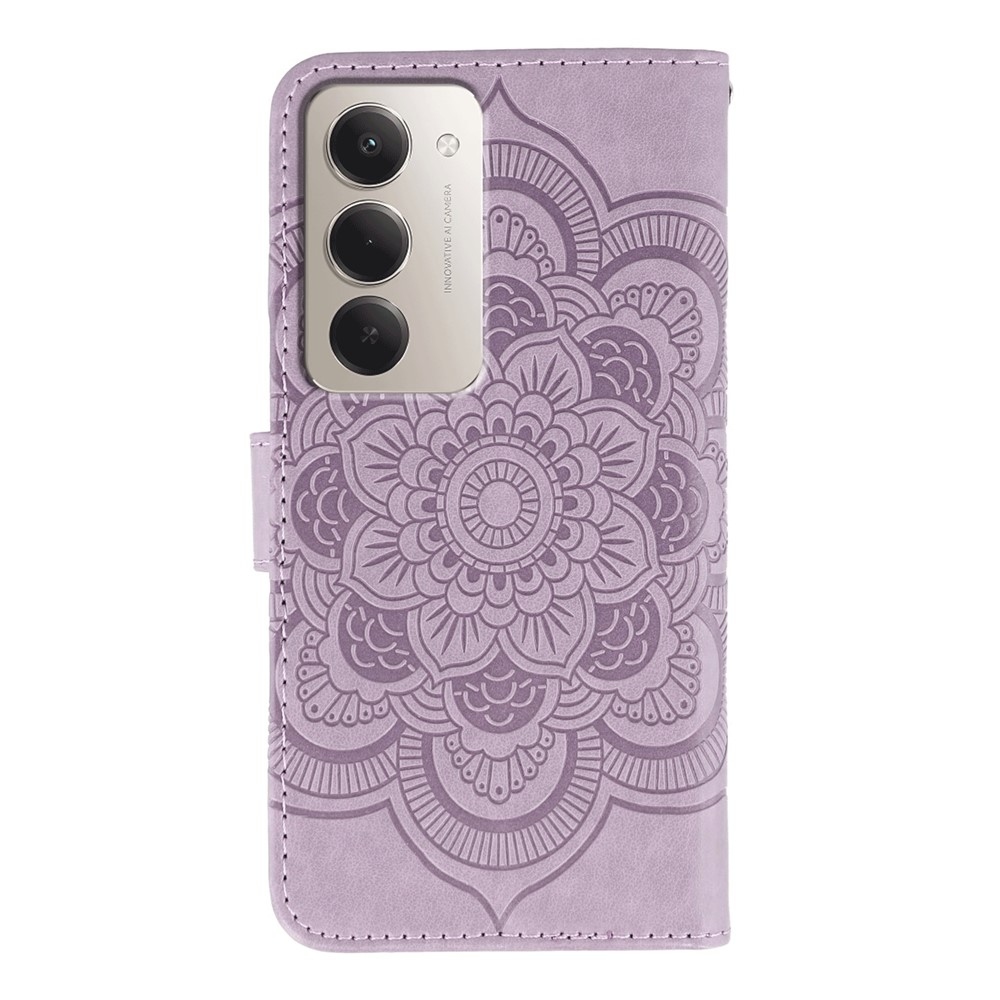 Mandala könyv tok a Xiaomi Redmi 15 5G-hez - lila