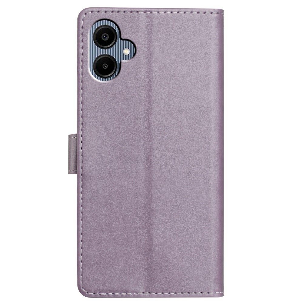 Vérrögök könyv tok Samsung Galaxy A07 4G-hez - lila