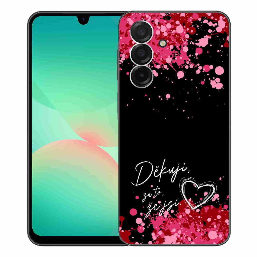 Gél borítás mmCase Samsung Galaxy A26 5G - text in love 2 fekete háttér