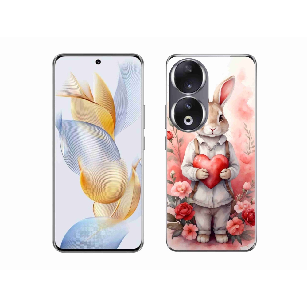 Zselés borítás mmCase a Honor 90-hez - nyúl szívvel