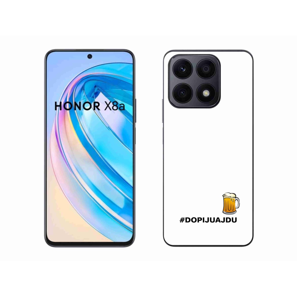 Gél borító mmCase a Honor X8a számára - sör motívum 1 fehér háttér