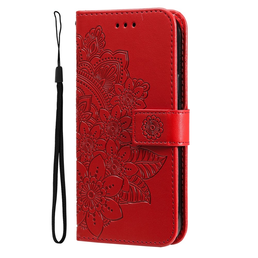Mandala könyv tok Samsung Galaxy A36 5G készülékhez - piros