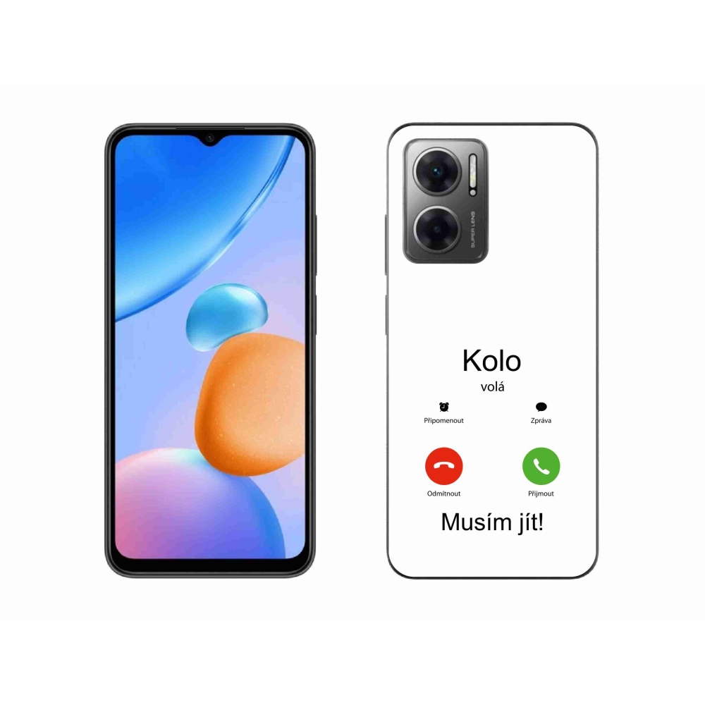 Gél borító mmCase a Xiaomi Redmi 10 5G - a kerék hívja a fehér hátteret