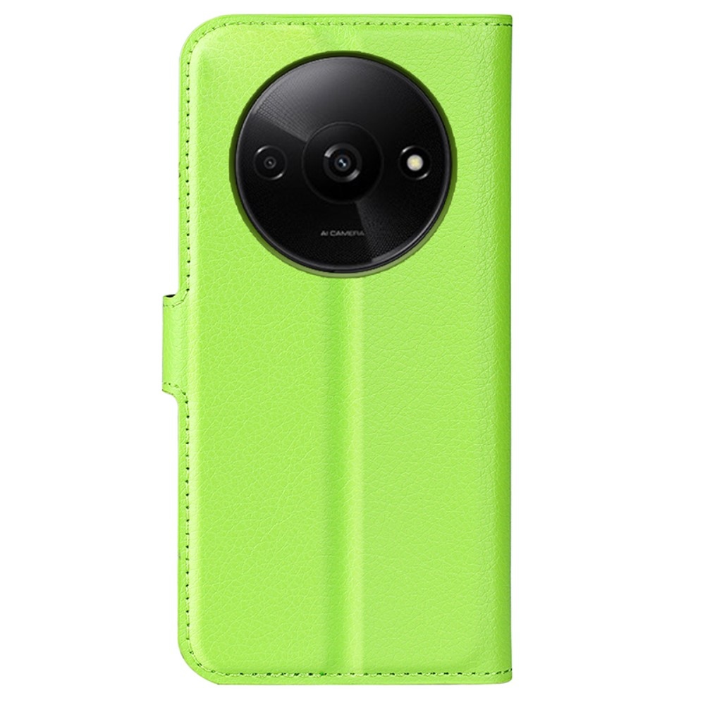 Litchi könyv tok Xiaomi Redmi A3-hoz - zöld