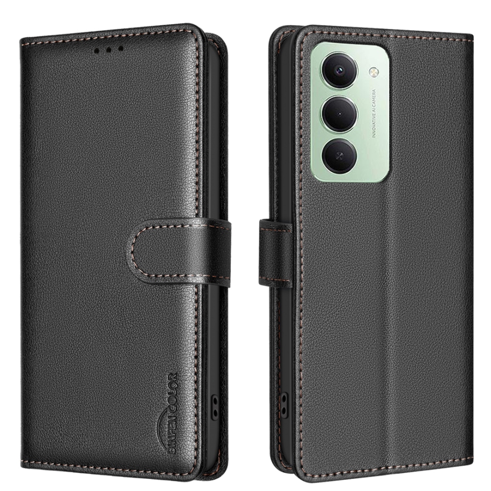BINFEN könyvtáska Xiaomi Redmi 15 5G (169mm) - fekete
