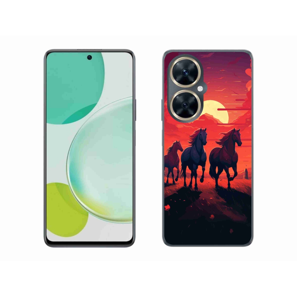 Gél borítás mmCase a Huawei Nova 11i - lovak és naplemente
