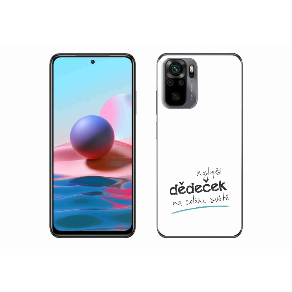 Gél borító mmCase a Xiaomi Redmi Note 10S - a legjobb nagypapa 3 fehér háttérrel