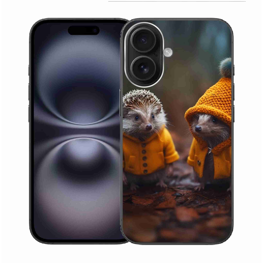 Zselés borítás mmCase iPhone 16 készülékhez - sündisznók