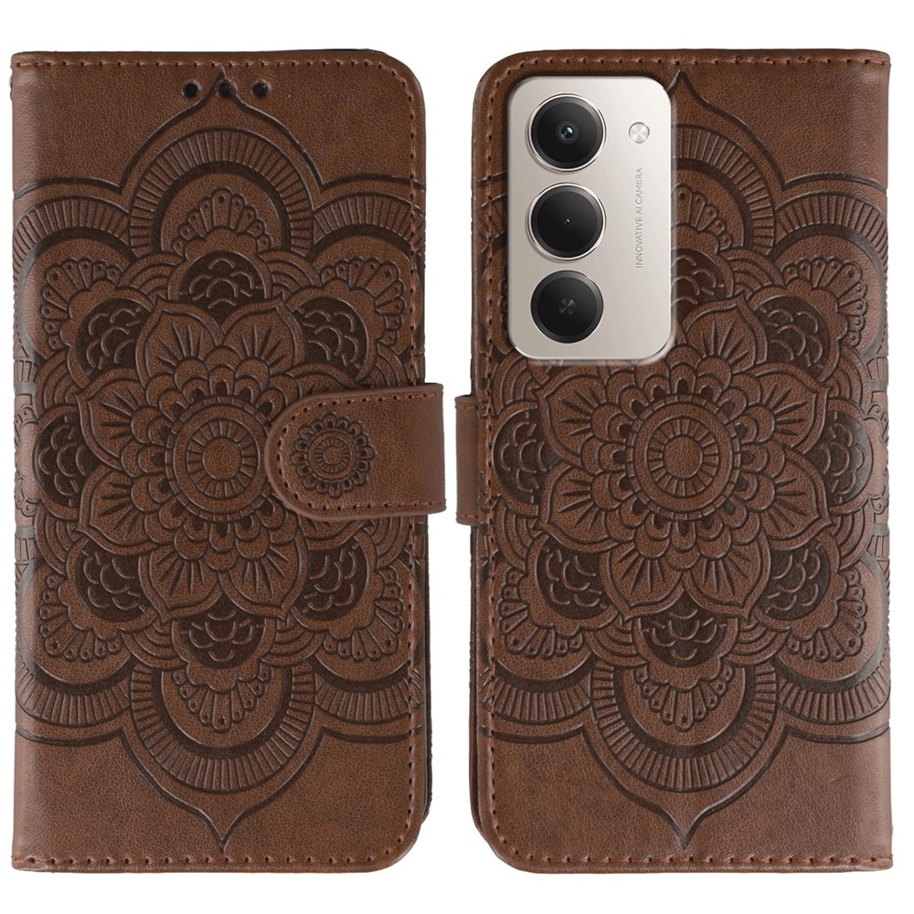 Mandala könyvtáska Xiaomi Redmi 15 5G - barna